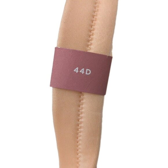 Cacique 44D Satin Full Coverage Bra Smooth Underwire Sugar Beige - Picture 4 of 10